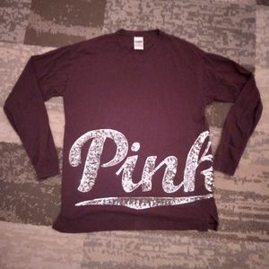 VS Pink long sleeve shirt bling XS